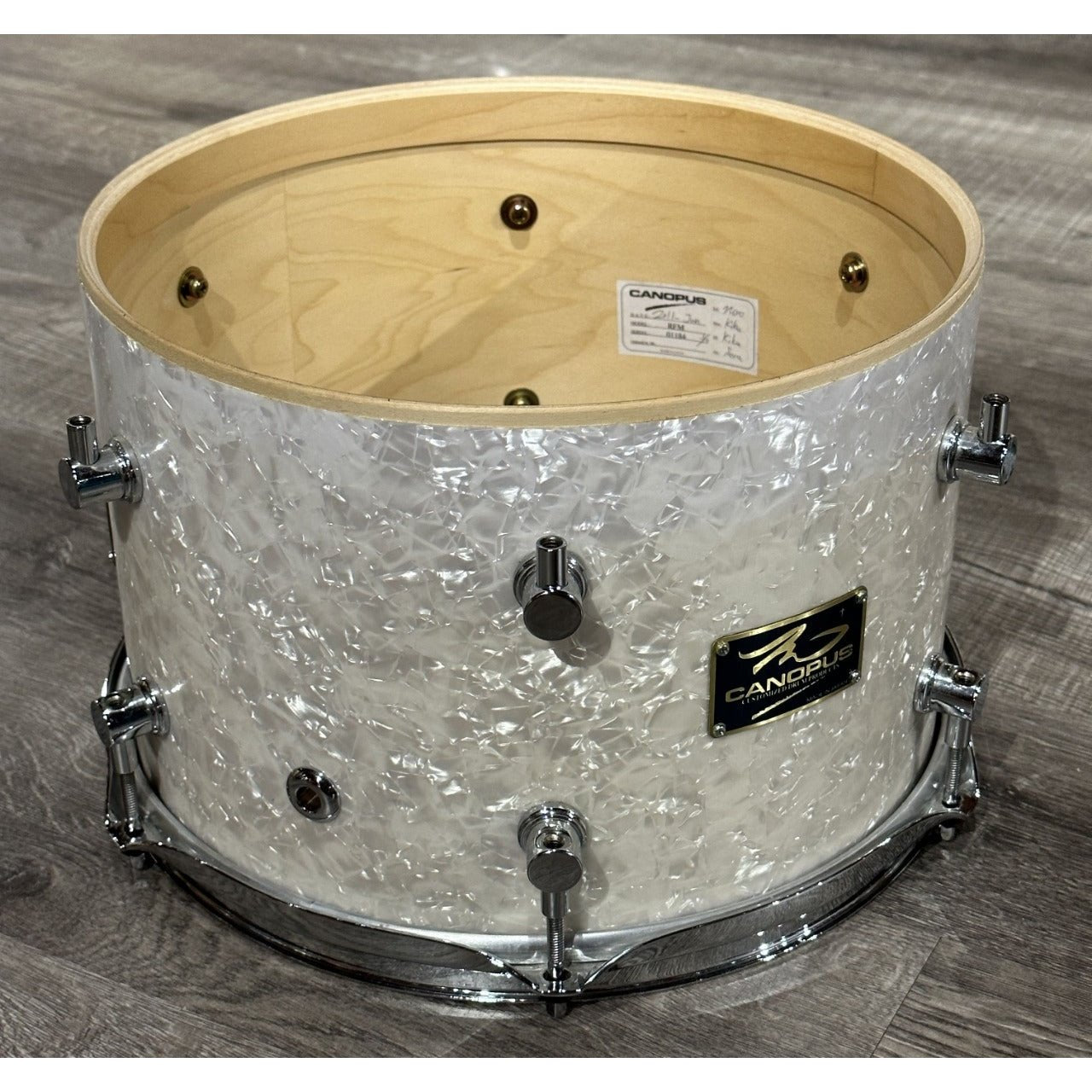 Used Canopus RFM Bop Drum Set White Marine Pearl