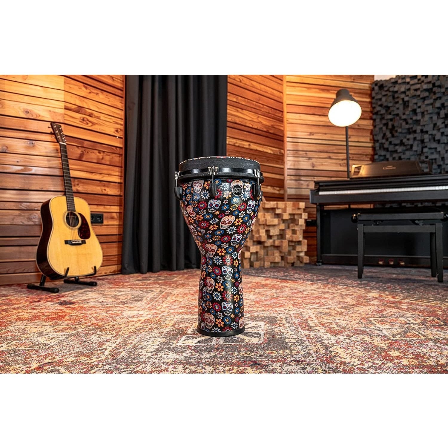 Meinl Jumbo Djembe 12" Day Of The Dead w/Matching Drum Head