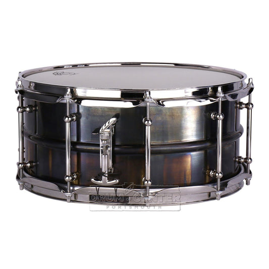 Joyful Noise TKO Brass Snare Drum 14x6.5 Tailpipe Patina - Engraved