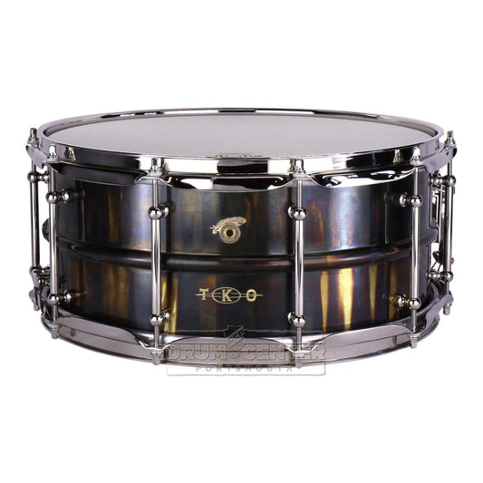 Joyful Noise TKO Brass Snare Drum 14x6.5 Tailpipe Patina - Engraved