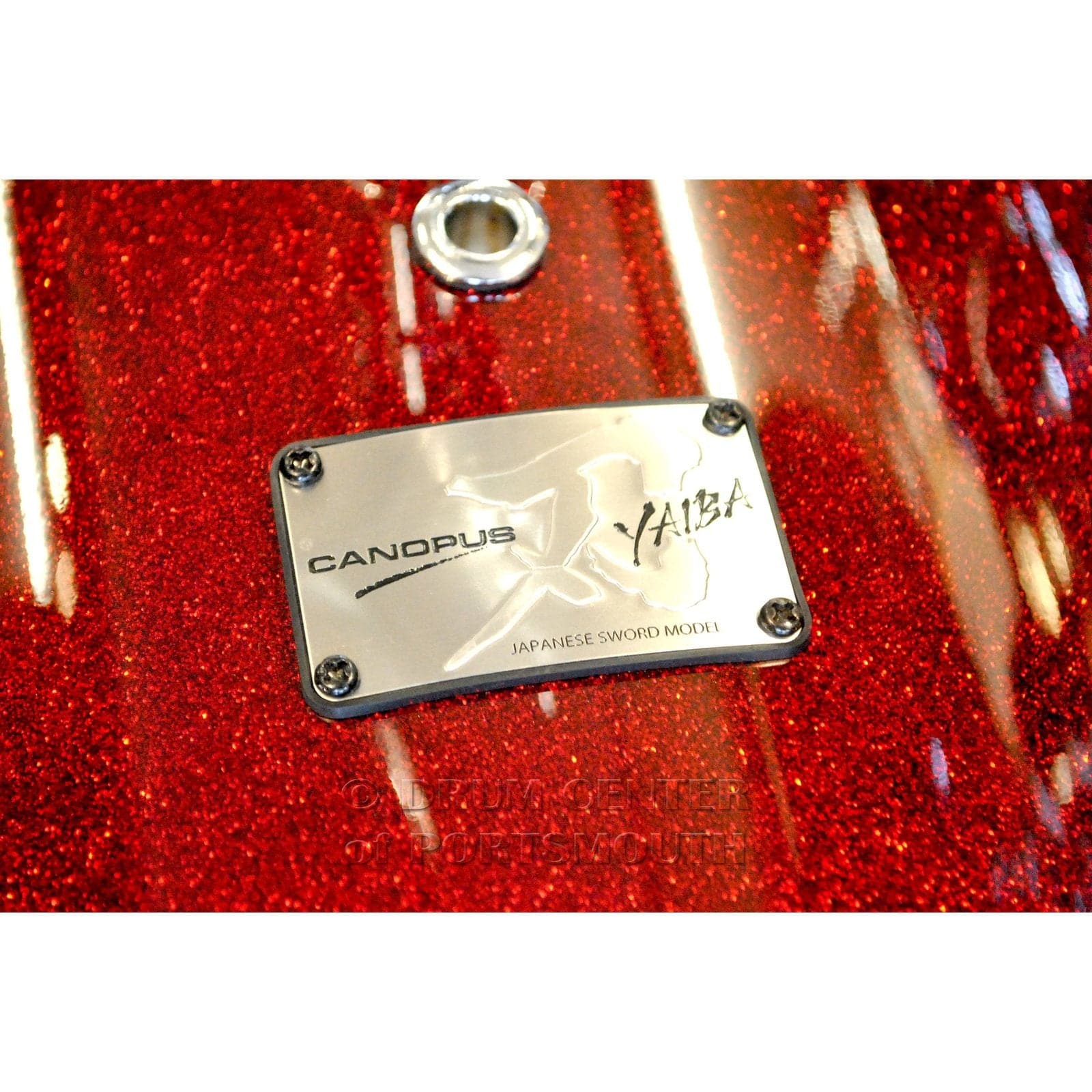 Canopus Yaiba 4pc Bop Drum Set Dark Red Sparkle Lacquer