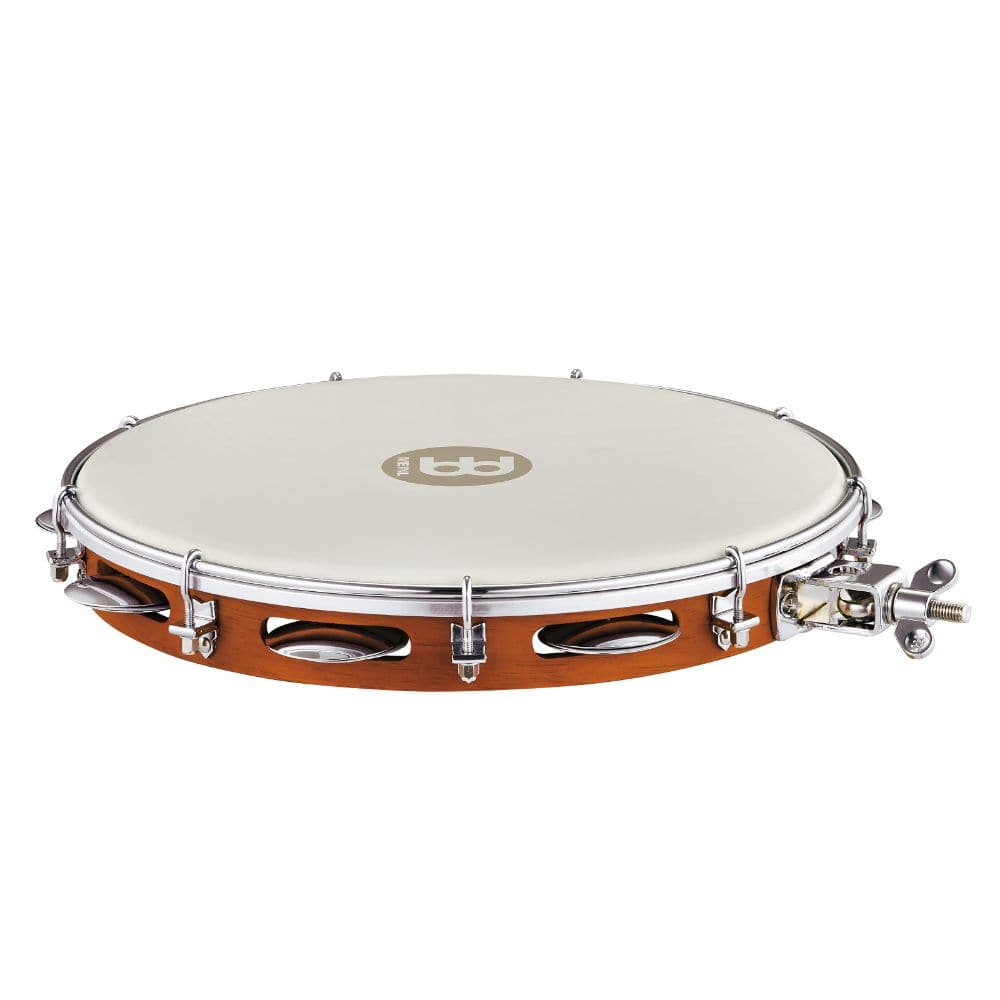 Meinl Wood Pandeiro with Holder 12 True Feel Synthetic Head Chest Nut