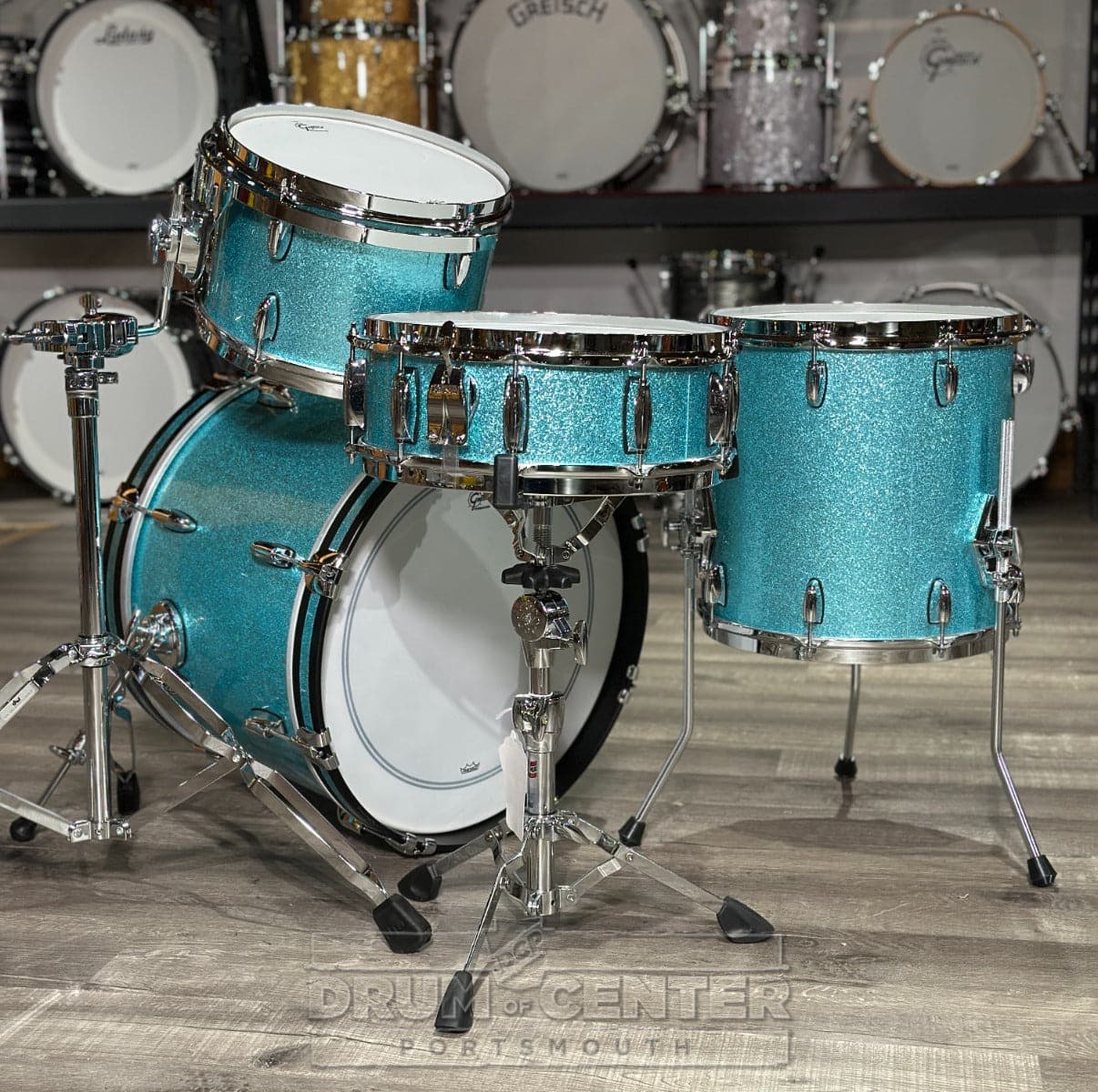 Gretsch Brooklyn 4pc Drum Set Turquoise Sparkle