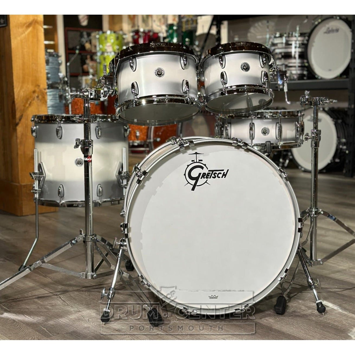 Gretsch Brooklyn 5pc Euro Drum Set Silver Mist Duco