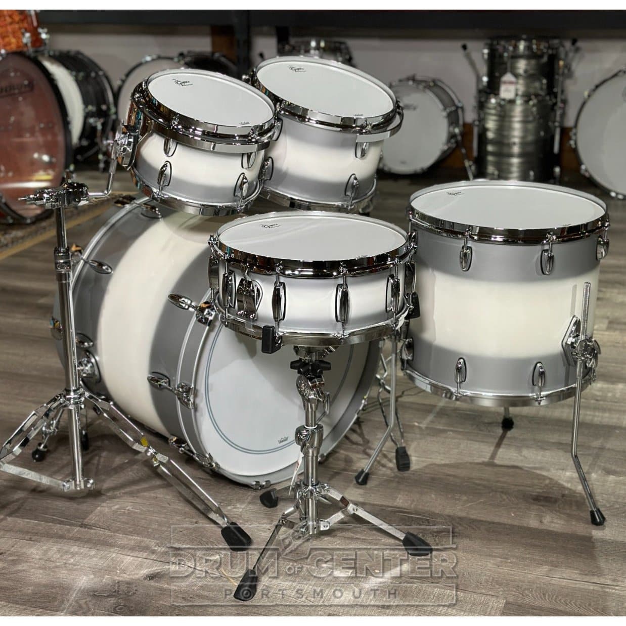 Gretsch Brooklyn 5pc Euro Drum Set Silver Mist Duco