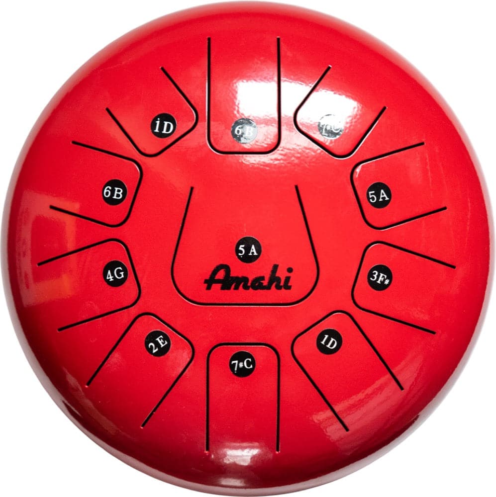 Amahi Steel Tongue Drum 12 - Red