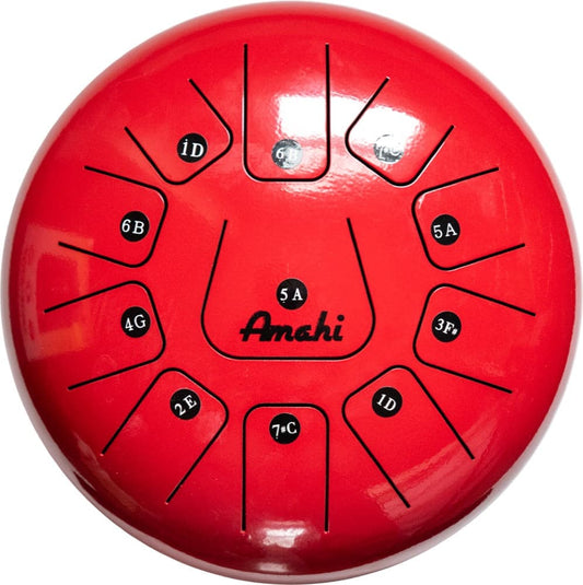 Amahi Steel Tongue Drum 12 - Red