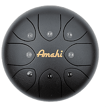 Amahi Steel Tongue Drum 6 - Black