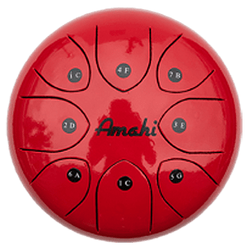 Amahi Steel Tongue Drum 6 - Red
