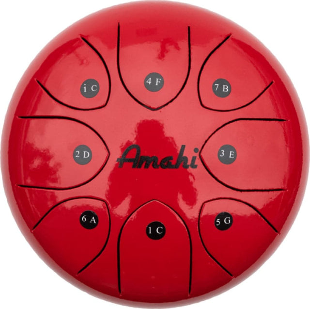Amahi Steel Tongue Drum 8 - Red