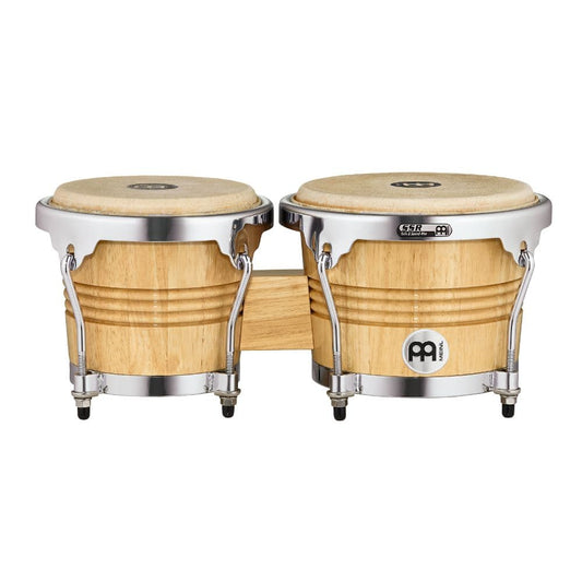 Meinl Wood Bongos 6 3/4 & 8 Natural Chrome Hardware