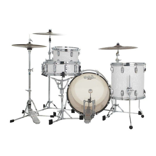 Ludwig Classic Oak 3pc Downbeat Drum Set White Marine