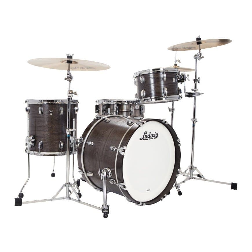 Ludwig Classic Oak 3pc Pro Beat Drum Set Night Oak