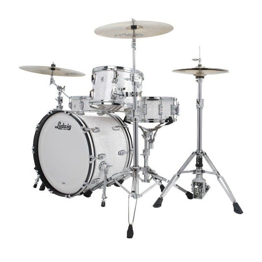 Ludwig Classic Oak 3pc Pro Beat Drum Set White Marine