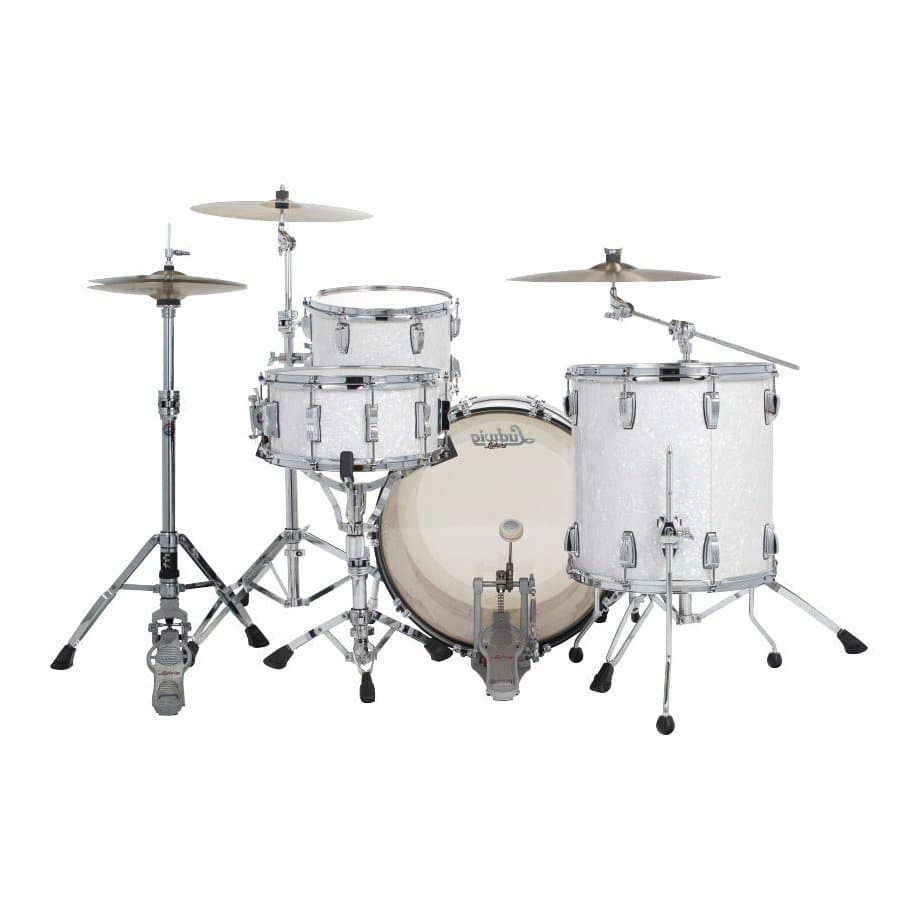 Ludwig Classic Oak 3pc Pro Beat Drum Set White Marine