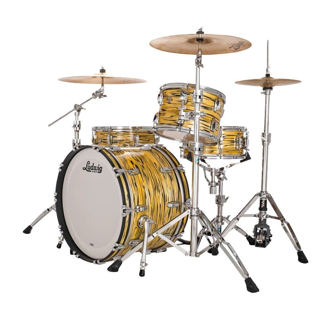 Ludwig Classic Oak Fab 3pc Drum Set Lemon Oyster