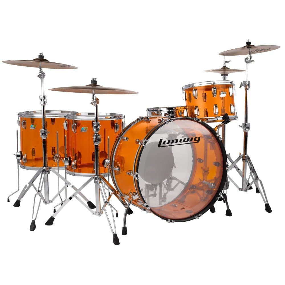 Ludwig Vistalite 5pc Zep Drum Set Amber