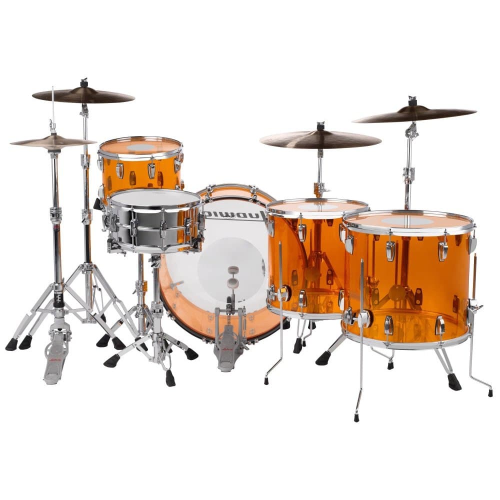 Ludwig Vistalite 5pc Zep Drum Set Amber