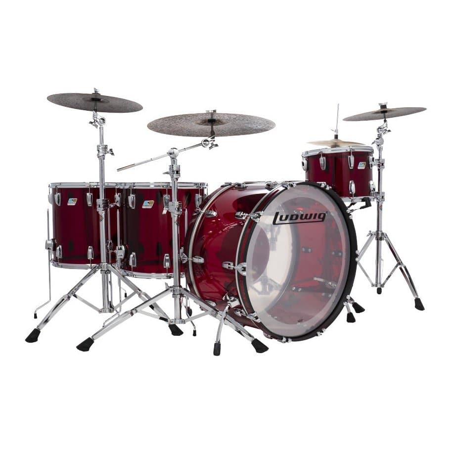 Ludwig Vistalite 5pc Zep Drum Set Red