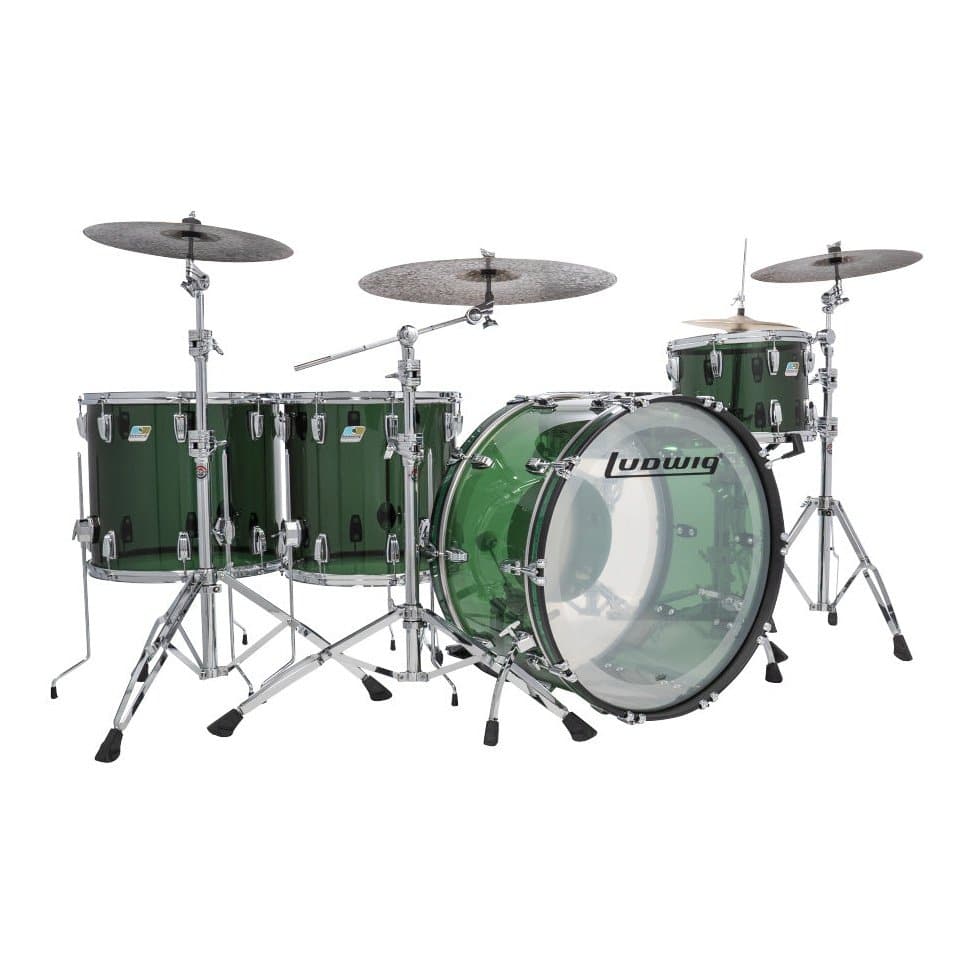 Ludwig Vistalite 5pc Zep Drum Set Green