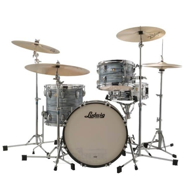 Ludwig Classic Maple Downbeat Drum Set Vintage Blue Oyster