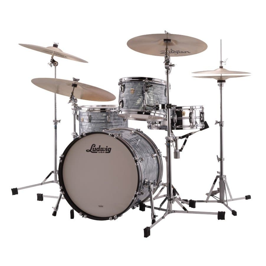 Ludwig Classic Maple Downbeat Drum Set Sky Blue Pearl