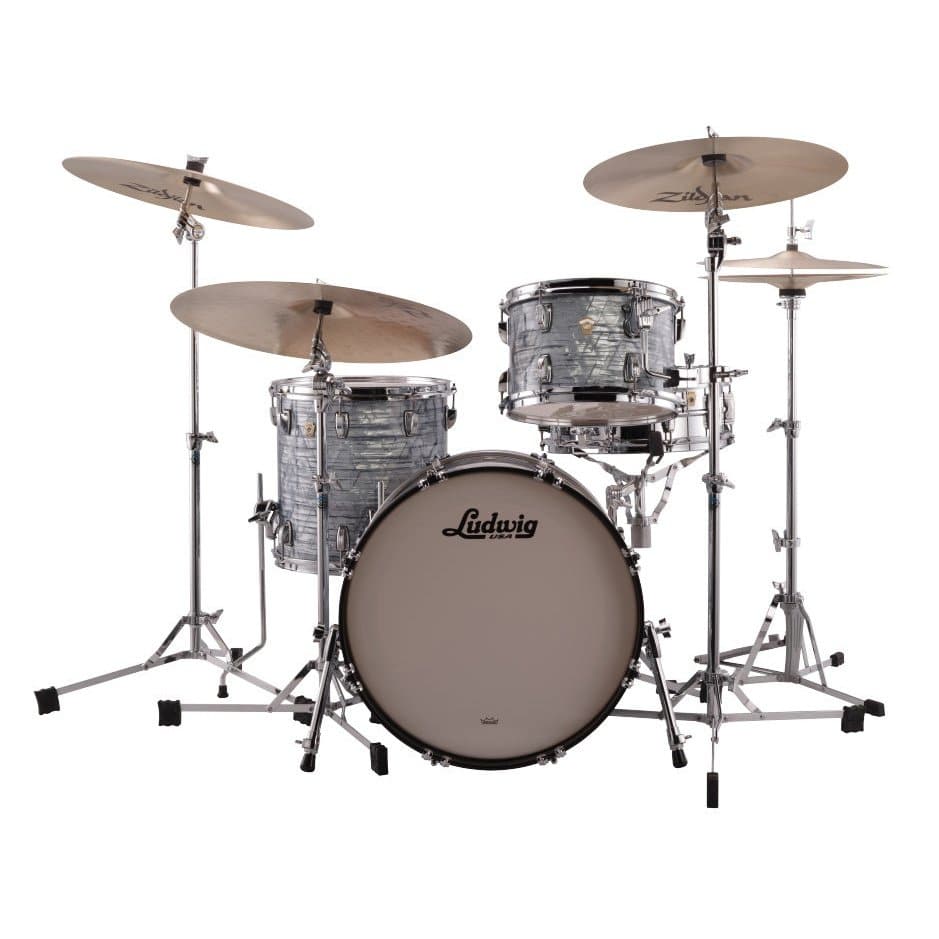 Ludwig Classic Maple Downbeat Drum Set Sky Blue Pearl