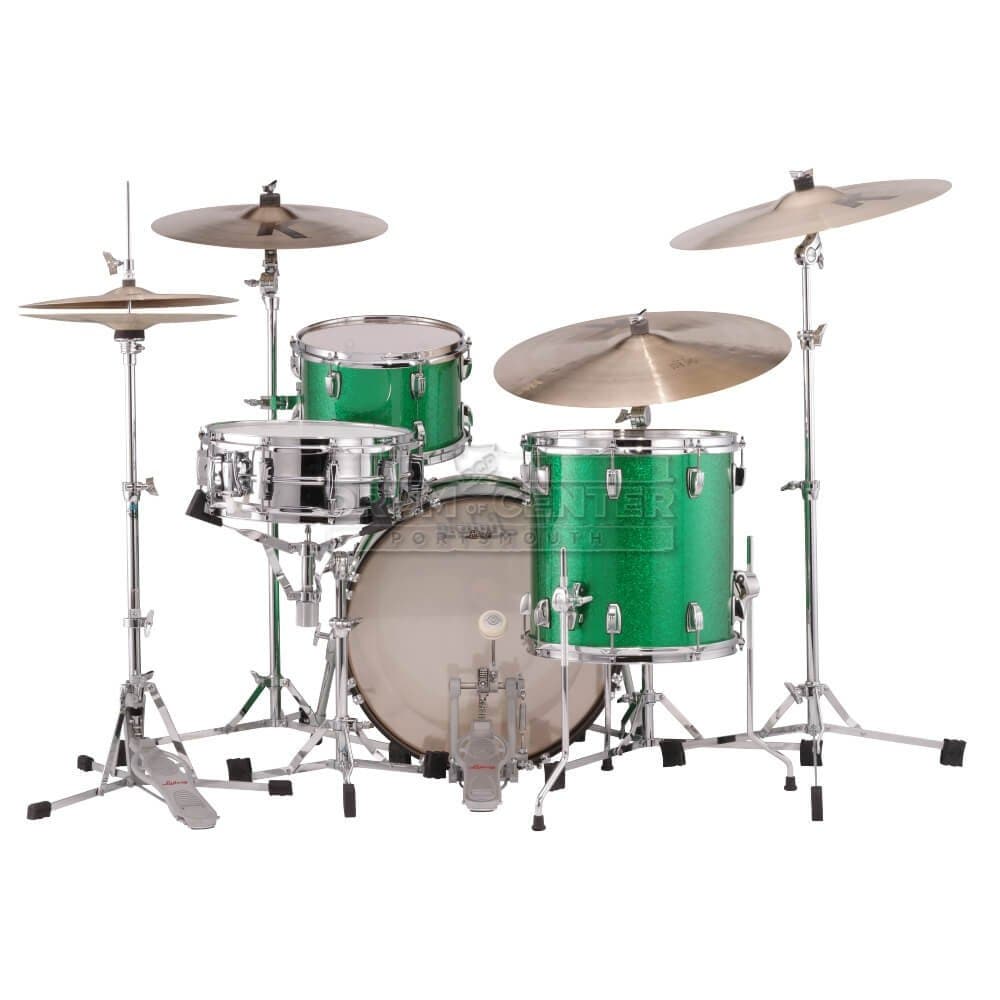 Ludwig Classic Maple 3pc Drum Set Green Sparkle