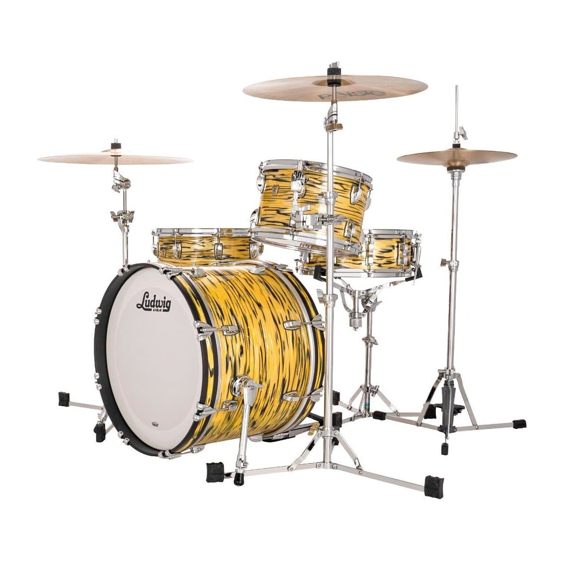Ludwig Classic Maple 3pc Downbeat Drum Set Lemon Oyster