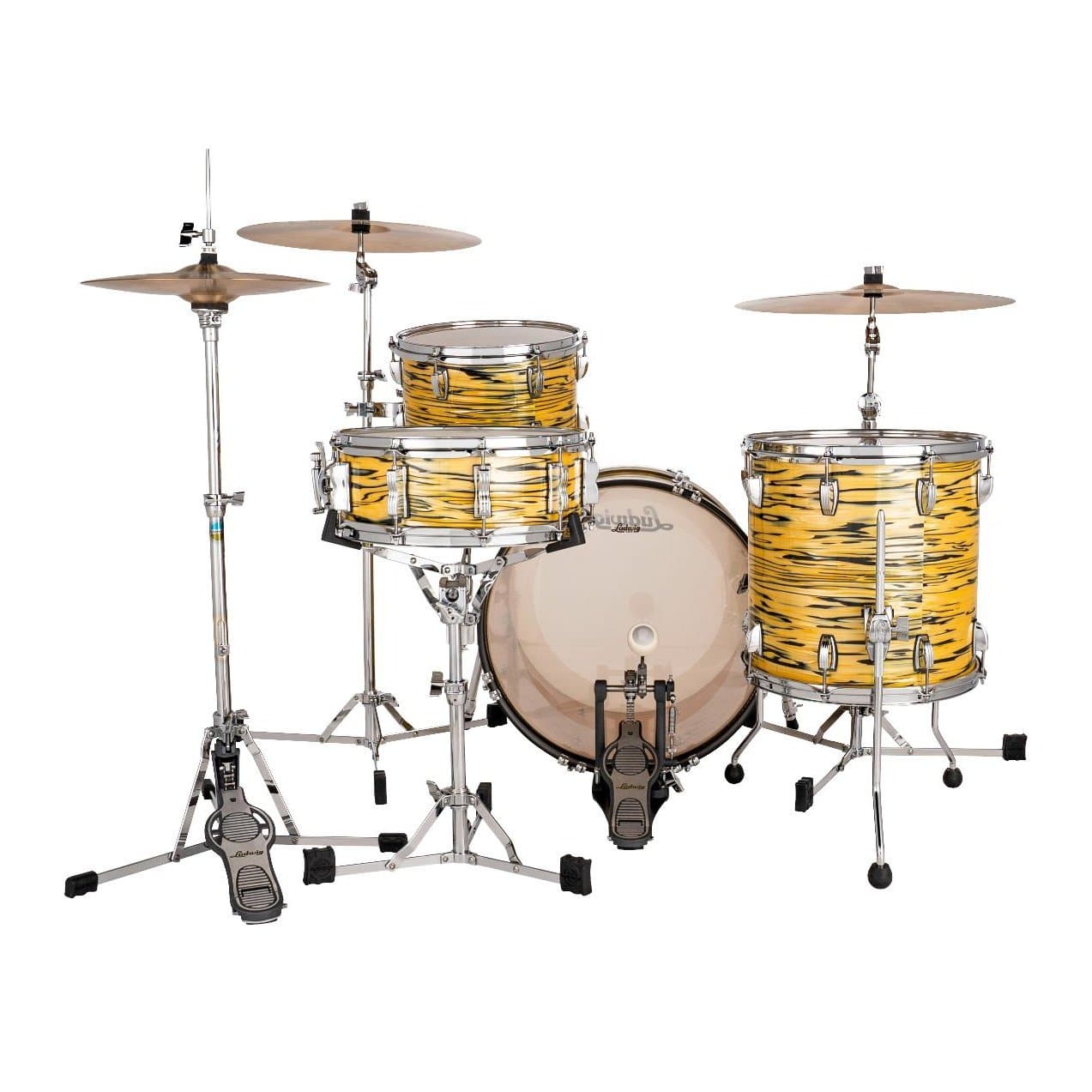 Ludwig Classic Maple 3pc Downbeat Drum Set Lemon Oyster
