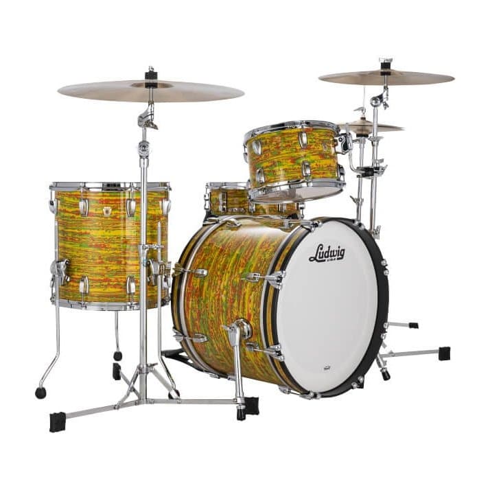Ludwig Classic Maple 3pc Downbeat Drum Set Citrus Mod