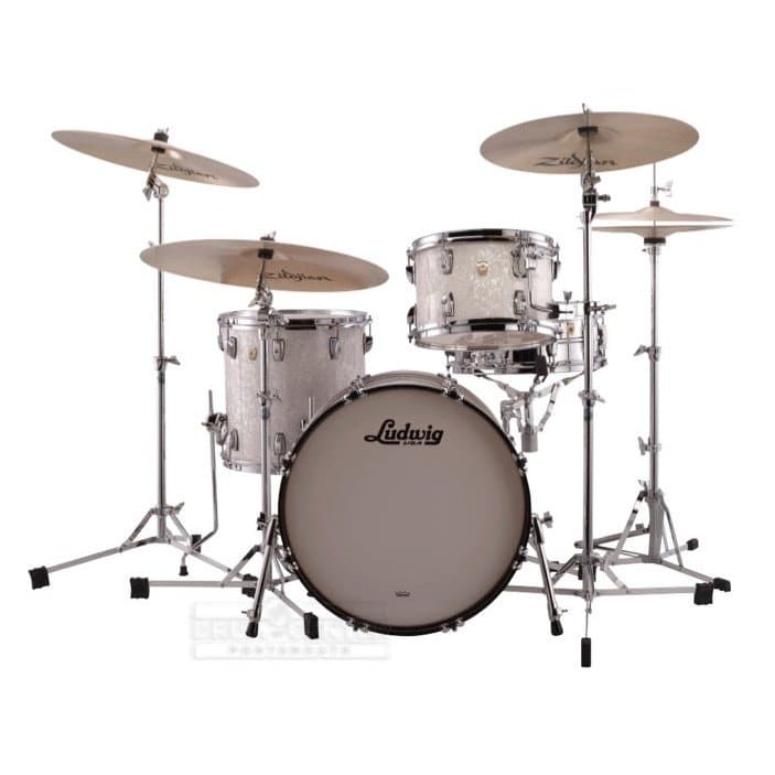 Batería Ludwig Classic Maple Fab BlancoBatería Ludwig Classic Maple Fab Blanco  