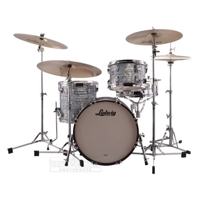 Ludwig Classic Maple Fab Drum Set Sky Blue Pearl