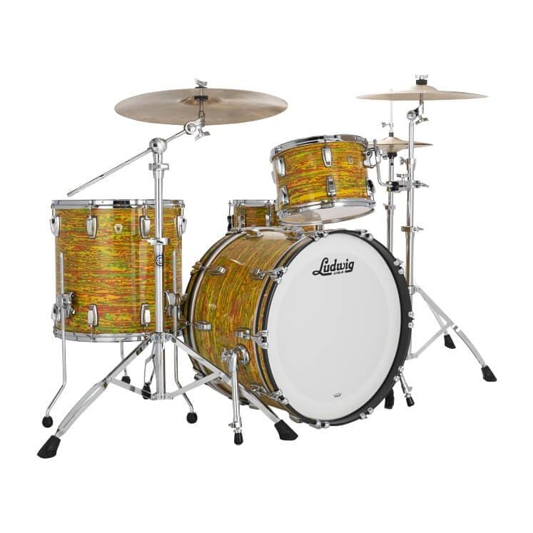 Ludwig Classic Maple 3pc FAB Drum Set Citrus Mod