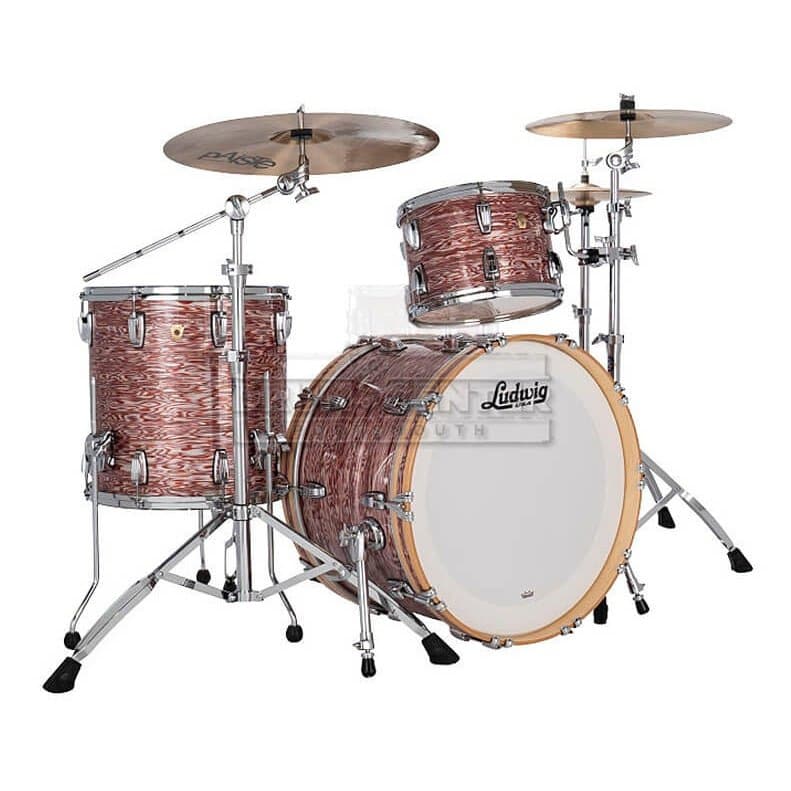 Ludwig Classic Maple 3pc FAB Drum Set Vintage Pink Oyster