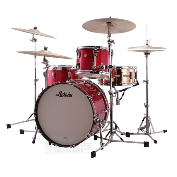 Ludwig Classic Maple Pro Beat Drum Set Red Sparkle