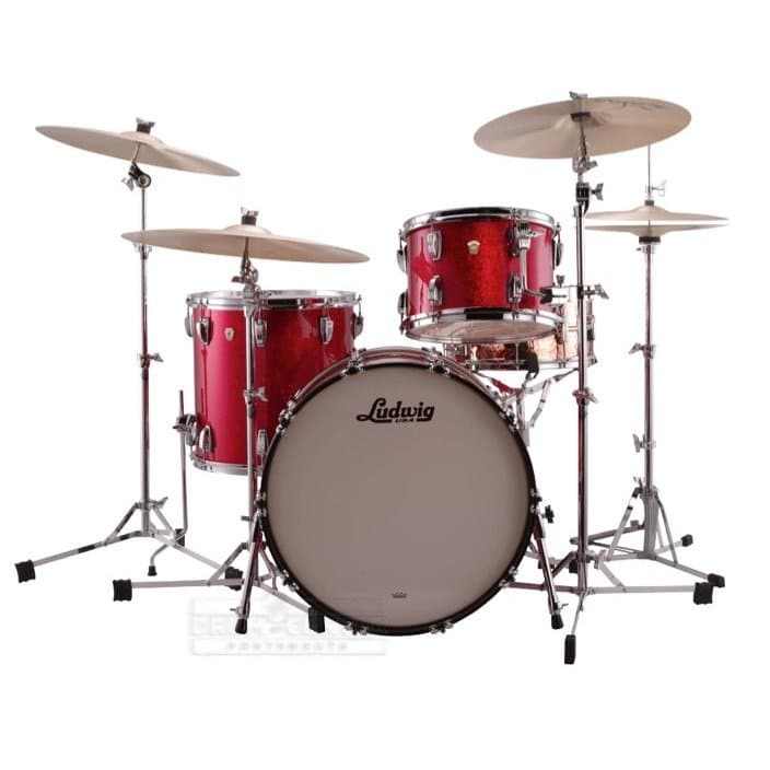 Ludwig Classic Maple Pro Beat Drum Set Red Sparkle