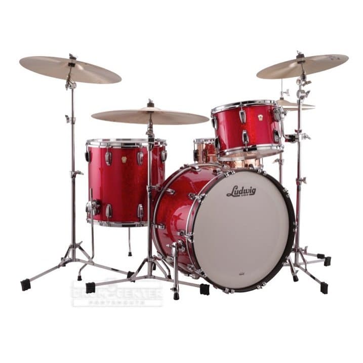 Ludwig Classic Maple Pro Beat Drum Set Red Sparkle