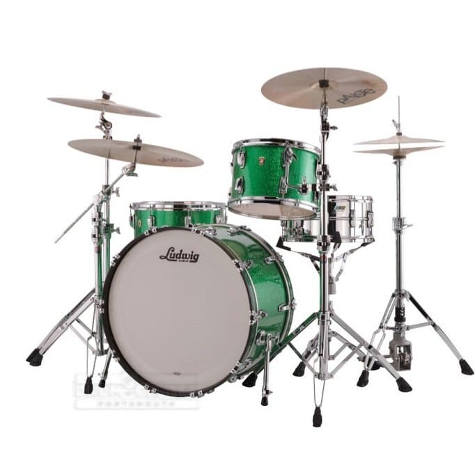Ludwig Classic Maple Pro Beat Drum Set Green Sparkle
