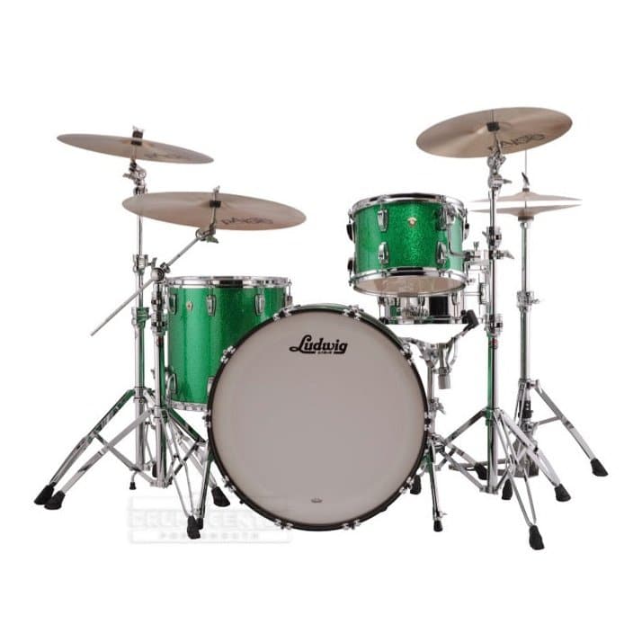 Ludwig Classic Maple Pro Beat Drum Set Green Sparkle