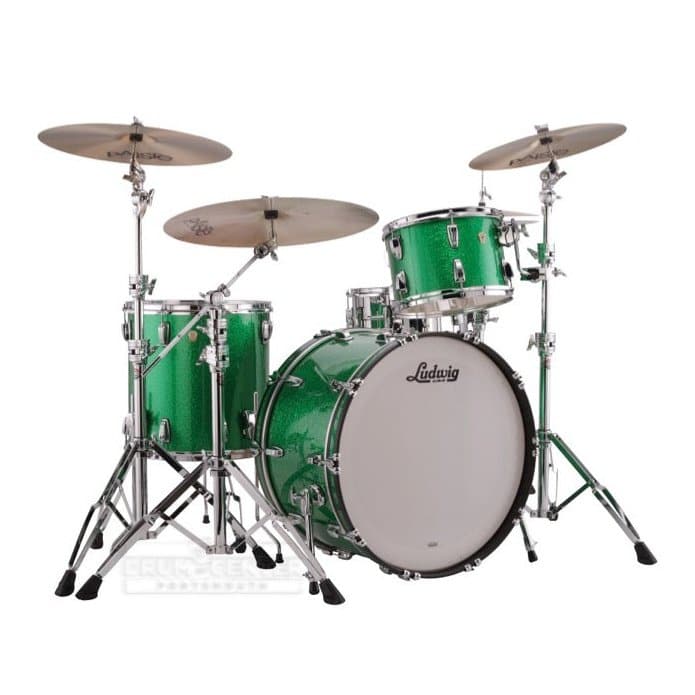 Ludwig Classic Maple Pro Beat Drum Set Green Sparkle