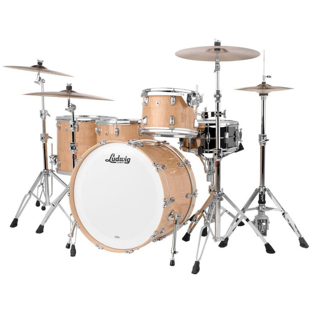 Ludwig Classic Maple Aged Exotic Pro Beat Drum Set - Natural Curly Maple
