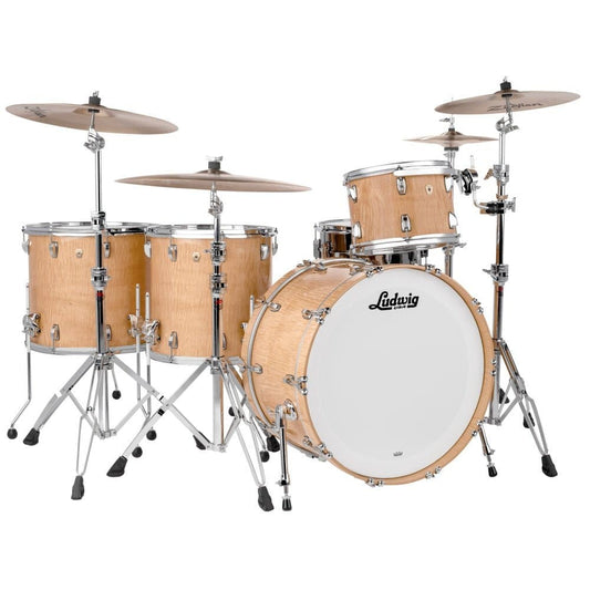 Ludwig Classic Maple Aged Exotic Pro Beat Drum Set - Natural Curly Maple