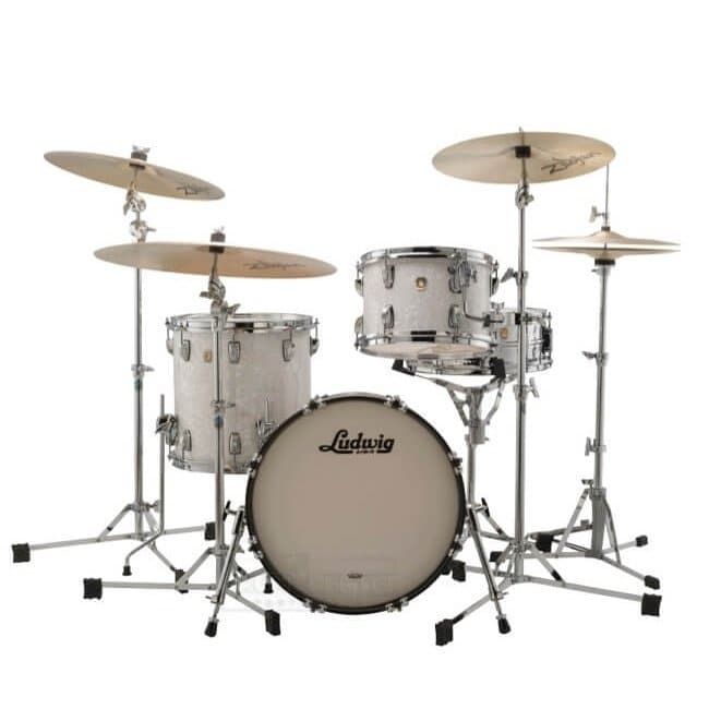 Ludwig Classic Maple Jazzette Drum Set White Marine Pearl