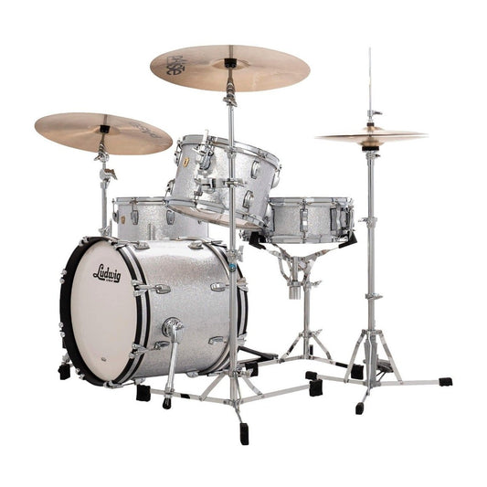 Ludwig Classic Maple 3pc Jazzette Drum Set Silver Sparkle