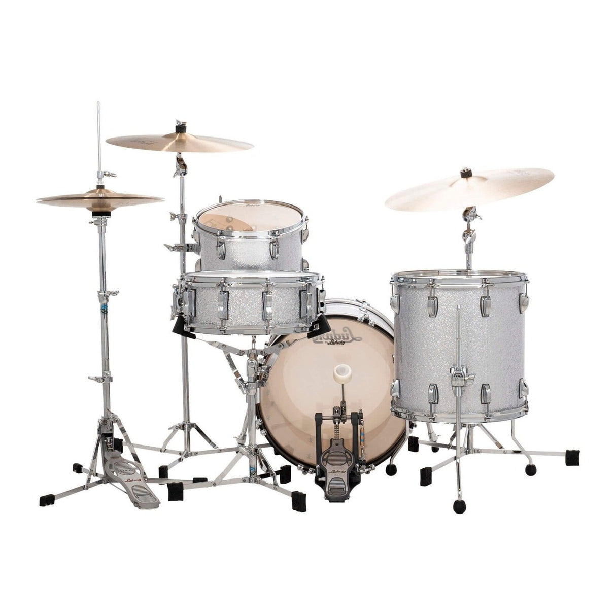 Ludwig Classic Maple 3pc Jazzette Drum Set Silver Sparkle