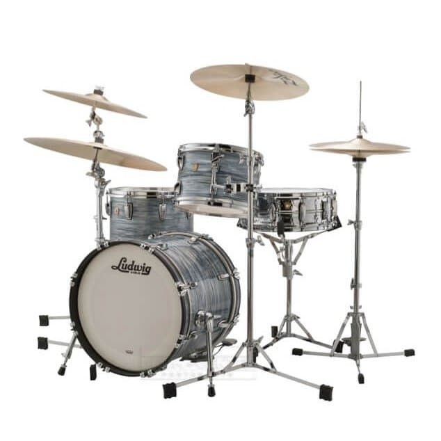 Ludwig Classic Maple Jazzette Drum Set Vintage Blue Oyster