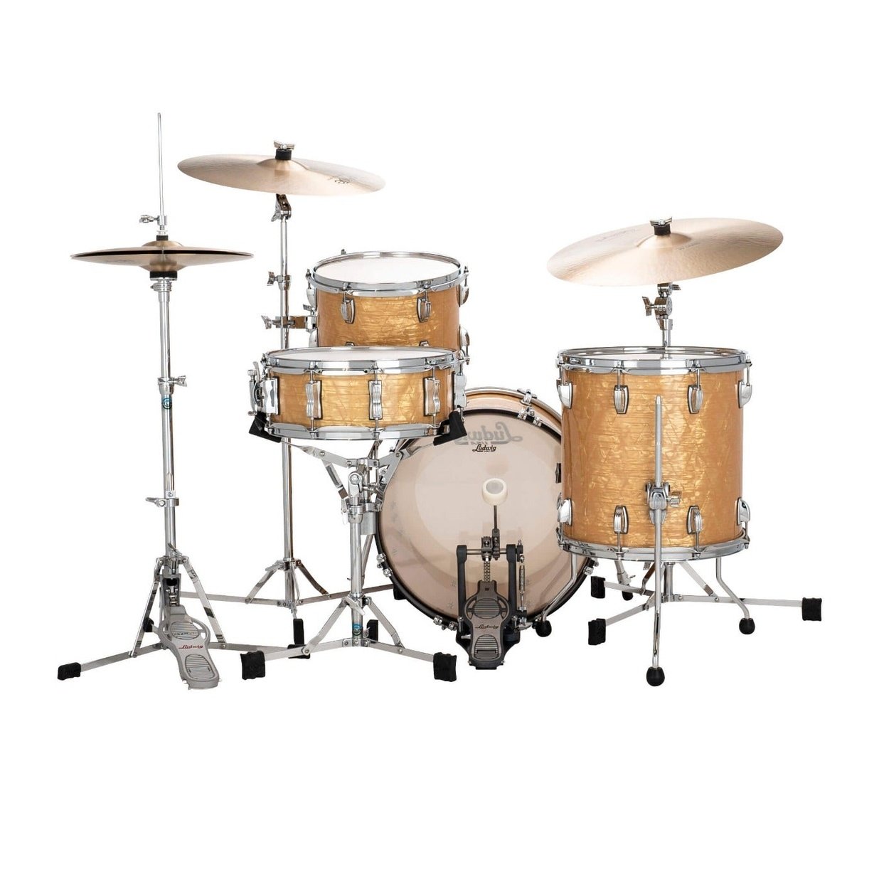Ludwig Classic Maple 3pc Jazzette Drum Set Aged Onyx