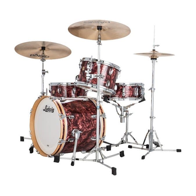 Ludwig Classic Maple Jazzette 3pc Drum Set Burgundy Pearl