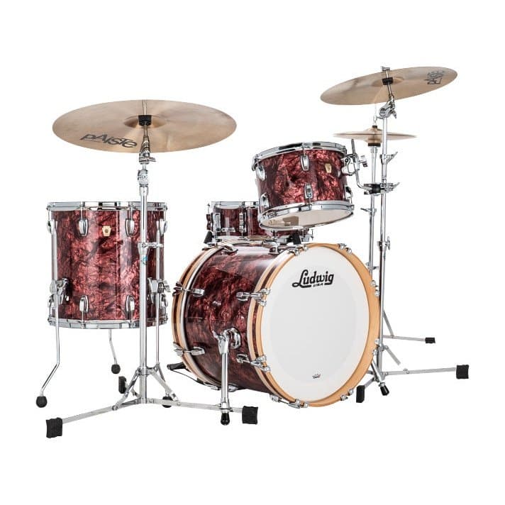 Ludwig Classic Maple Jazzette 3pc Drum Set Burgundy Pearl